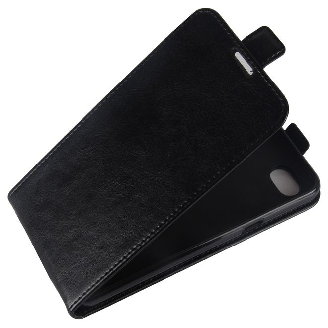 LG Q6 / Q6 Plus Handy Case - Hülle aus Leder - vertikal - mit Visitenkartenfach - schwarz