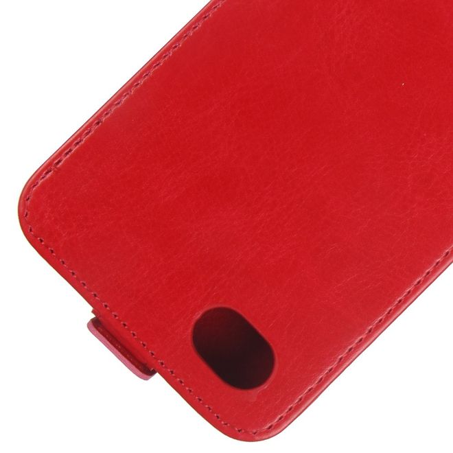 LG Q6 / Q6 Plus Handy Case - Hülle aus Leder - vertikal - mit Visitenkartenfach - rot