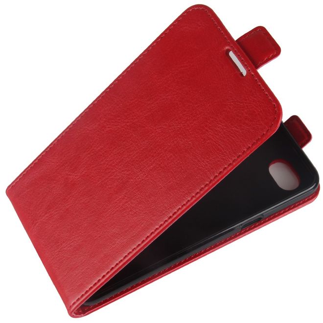 LG Q6 / Q6 Plus Handy Case - Hülle aus Leder - vertikal - mit Visitenkartenfach - rot