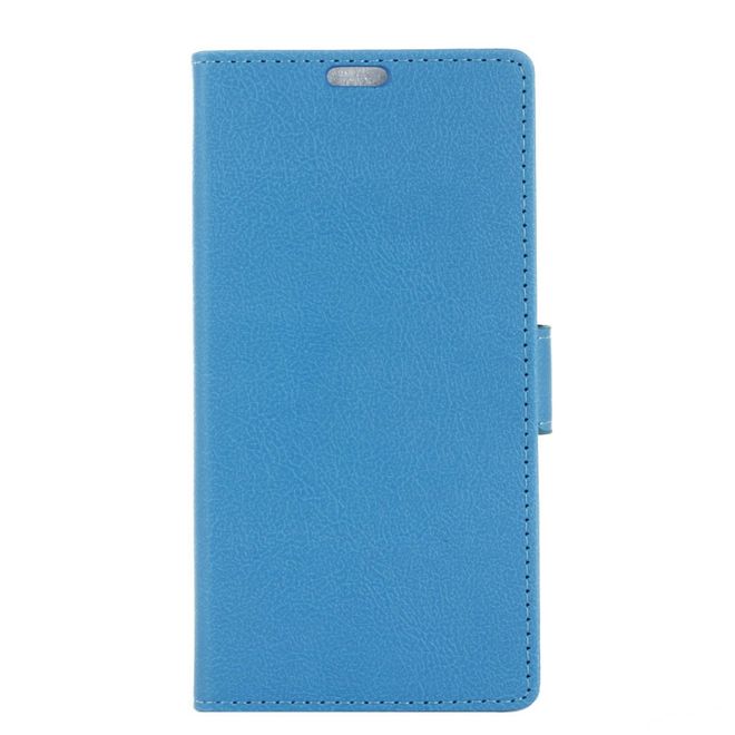 Hülle für LG Q6 / Q6 Plus - Case aus Leder - mit Standfunktion - blau