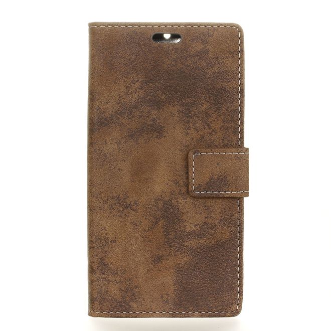 LG Q6 / Q6 Plus Handy Hülle - Cover aus Leder - Vintage Look - braun
