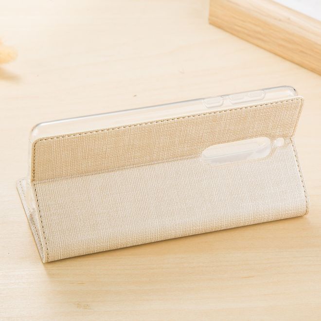 Vili Dmx - Nokia 5 Hülle - Case aus Leder - mit Standfunktion - gold
