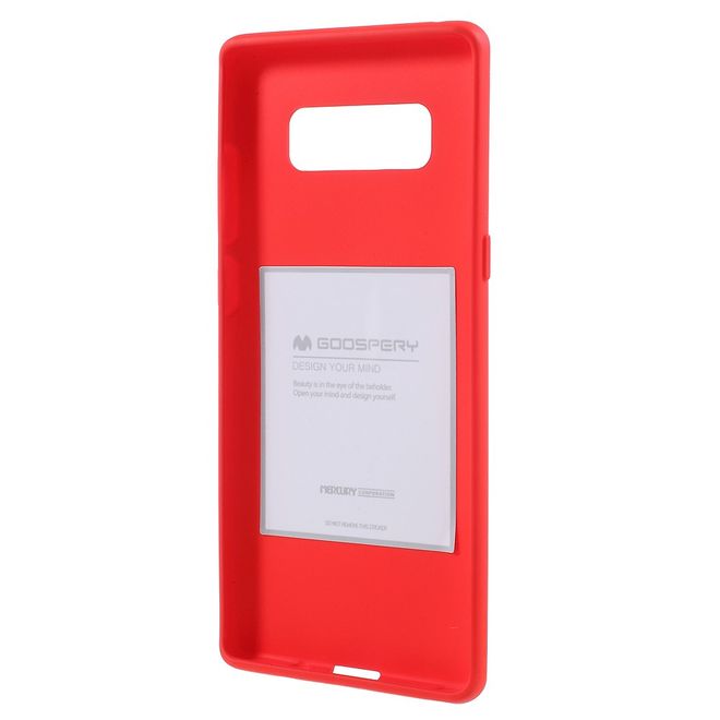 Goospery - Samsung Galaxy Note 8 Handy Cover - TPU Soft Case - SF Jelly Series - rot