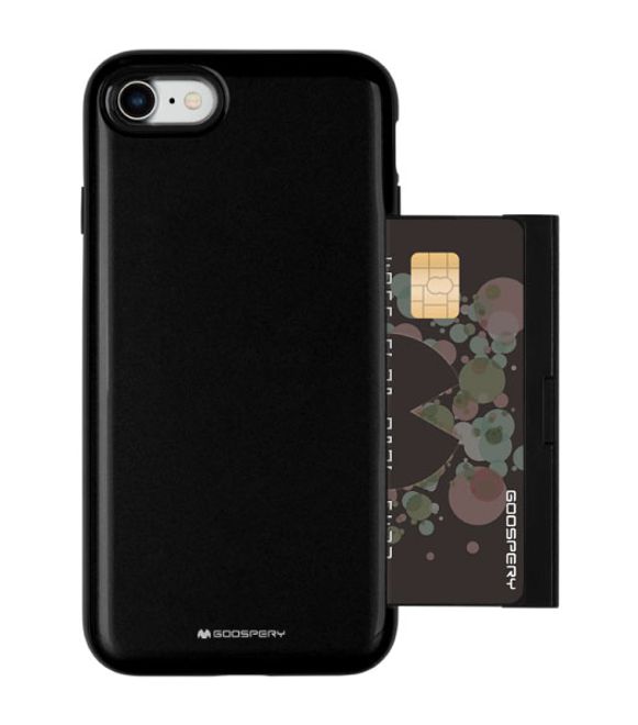 Goospery - LG Q6 / Q6 Plus Case - Hülle aus Plastik - Happy Bumper Series - schwarz