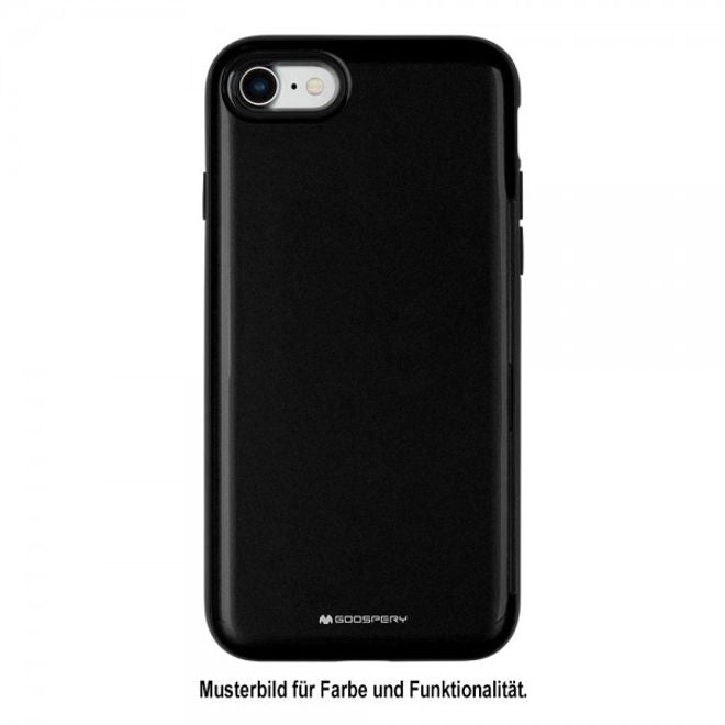 Goospery - LG Q6 / Q6 Plus Case - Hülle aus Plastik - Happy Bumper Series - schwarz