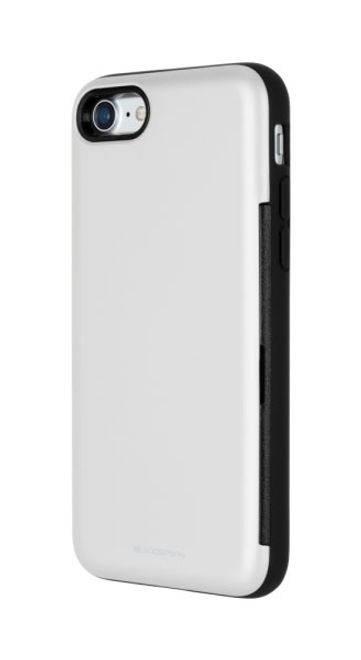 Goospery - LG Q6 / Q6 Plus Case - Hülle aus Plastik - Happy Bumper Series - silber