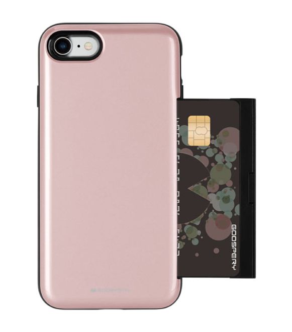 Goospery - LG Q6 / Q6 Plus Case - Hülle aus Plastik - Happy Bumper Series - rosegold