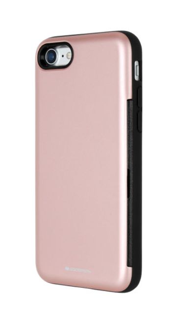 Goospery - LG Q6 / Q6 Plus Case - Hülle aus Plastik - Happy Bumper Series - rosegold