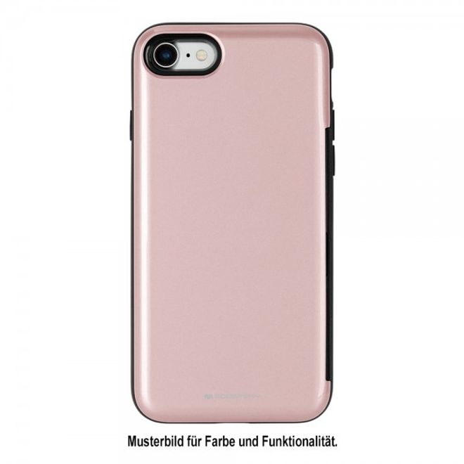 Goospery - LG Q6 / Q6 Plus Case - Hülle aus Plastik - Happy Bumper Series - rosegold