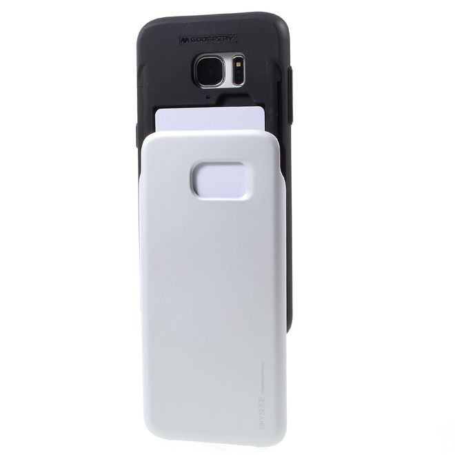 Goospery - Samsung Galaxy Note 8 Handyhülle - Case aus Plastik - Sky Slide Bumper - silber/schwarz