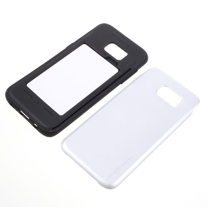 Goospery - Samsung Galaxy Note 8 Handyhülle - Case aus Plastik - Sky Slide Bumper - silber/schwarz