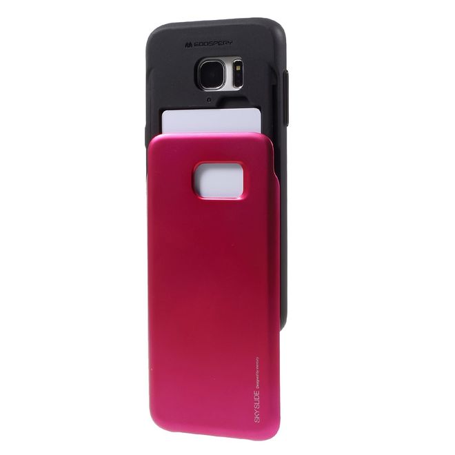 Goospery - Samsung Galaxy Note 8 Handyhülle - Case aus Plastik - Sky Slide Bumper - rosa/schwarz
