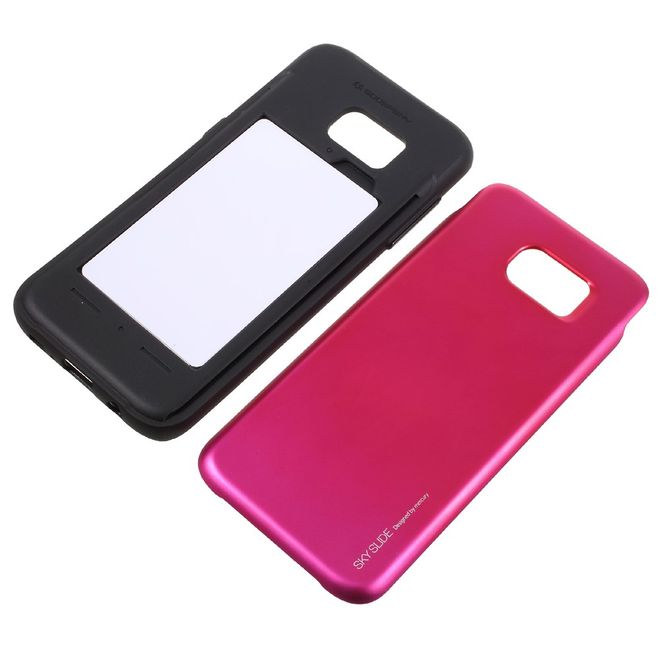 Goospery - Samsung Galaxy Note 8 Handyhülle - Case aus Plastik - Sky Slide Bumper - rosa/schwarz