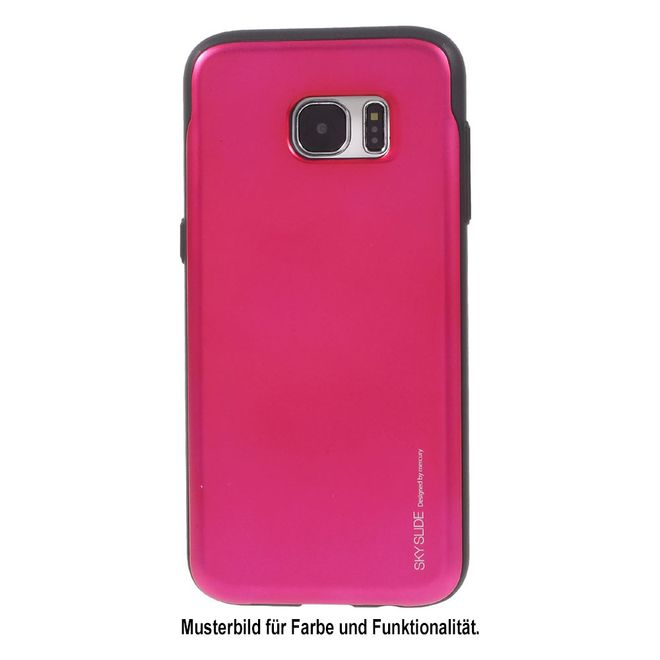 Goospery - Samsung Galaxy Note 8 Handyhülle - Case aus Plastik - Sky Slide Bumper - rosa/schwarz