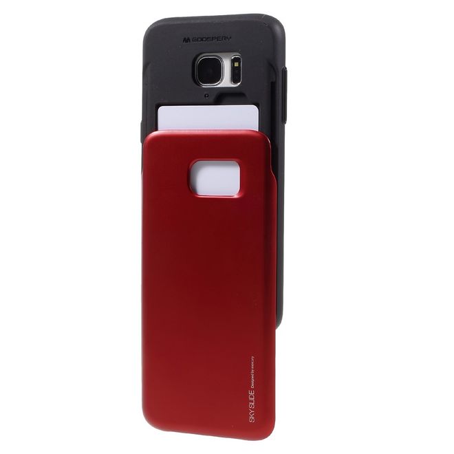 Goospery - Samsung Galaxy Note 8 Handyhülle - Case aus Plastik - Sky Slide Bumper - rot/schwarz