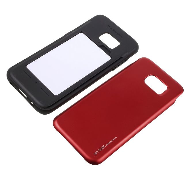 Goospery - Samsung Galaxy Note 8 Handyhülle - Case aus Plastik - Sky Slide Bumper - rot/schwarz