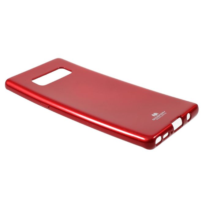 Goospery - Hülle für Samsung Galaxy Note 8 - TPU Soft Case - Pearl Jelly Series - rot