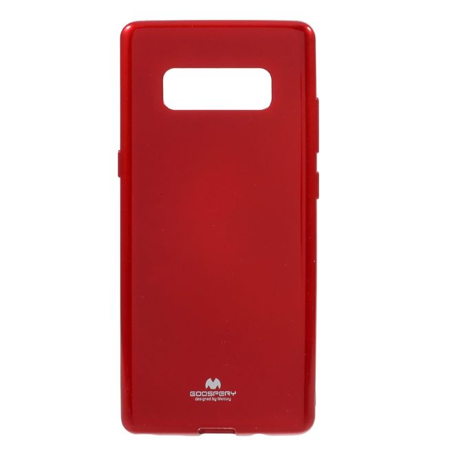 Goospery - Hülle für Samsung Galaxy Note 8 - TPU Soft Case - Pearl Jelly Series - rot