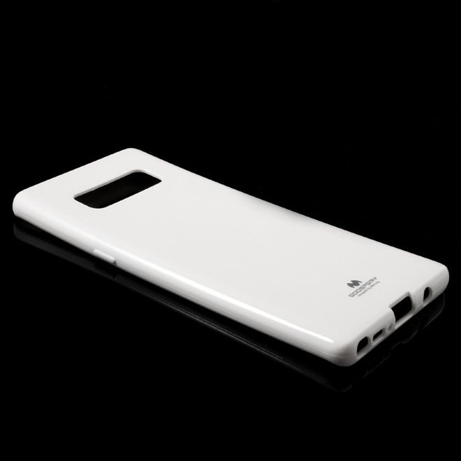 Goospery - Hülle für Samsung Galaxy Note 8 - TPU Soft Case - Pearl Jelly Series - weiss