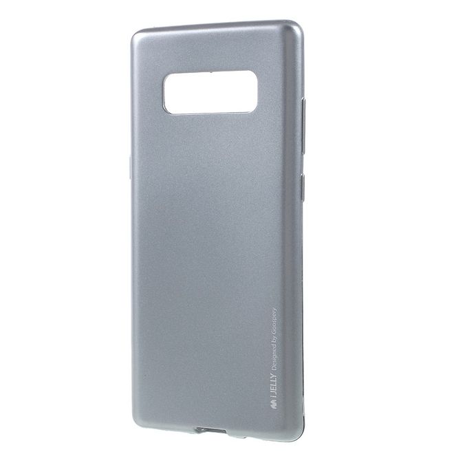 Goospery - Handy Hülle für Samsung Galaxy Note 8 - TPU Soft Case - i Jelly Metal Series - grau