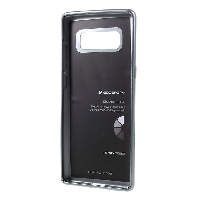 Goospery - Handy Hülle für Samsung Galaxy Note 8 - TPU Soft Case - i Jelly Metal Series - grau