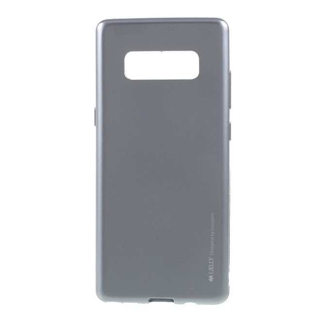 Goospery - Handy Hülle für Samsung Galaxy Note 8 - TPU Soft Case - i Jelly Metal Series - grau