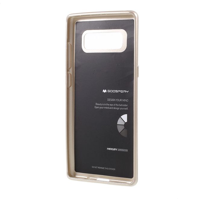 Goospery - Handy Hülle für Samsung Galaxy Note 8 - TPU Soft Case - i Jelly Metal Series - gold