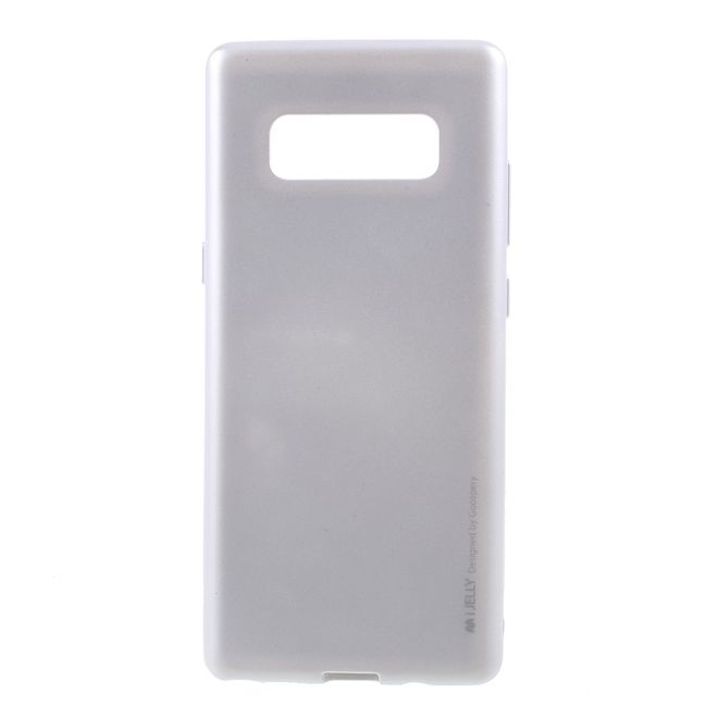 Goospery - Handy Hülle für Samsung Galaxy Note 8 - TPU Soft Case - i Jelly Metal Series - silber