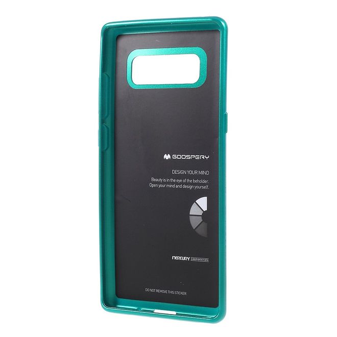 Goospery - Handy Hülle für Samsung Galaxy Note 8 - TPU Soft Case - i Jelly Metal Series - grün