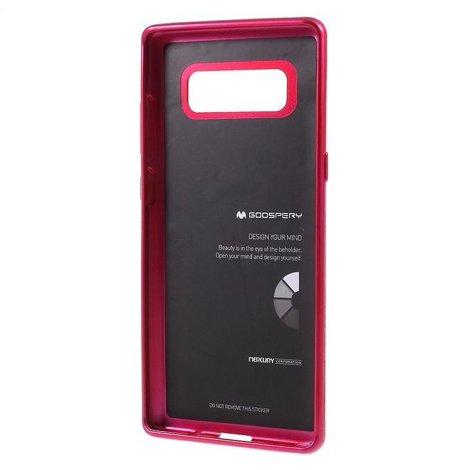 Goospery - Handy Hülle für Samsung Galaxy Note 8 - TPU Soft Case - i Jelly Metal Series - rosa