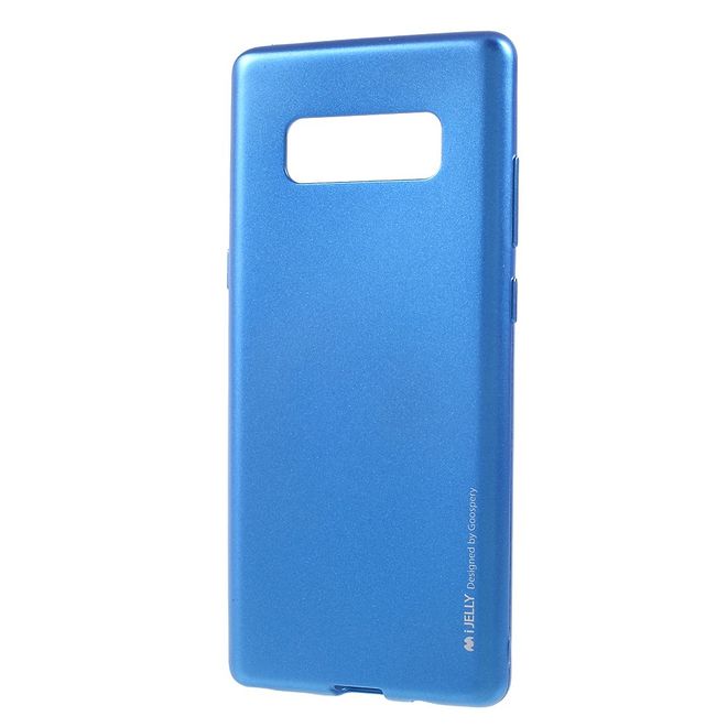 Goospery - Handy Hülle für Samsung Galaxy Note 8 - TPU Soft Case - i Jelly Metal Series - blau