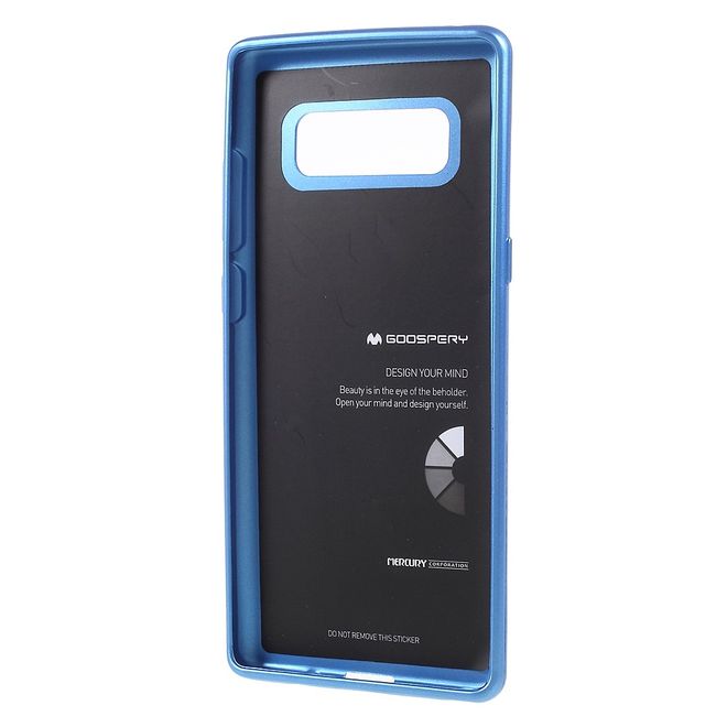 Goospery - Handy Hülle für Samsung Galaxy Note 8 - TPU Soft Case - i Jelly Metal Series - blau
