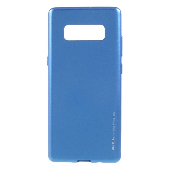 Goospery - Handy Hülle für Samsung Galaxy Note 8 - TPU Soft Case - i Jelly Metal Series - blau
