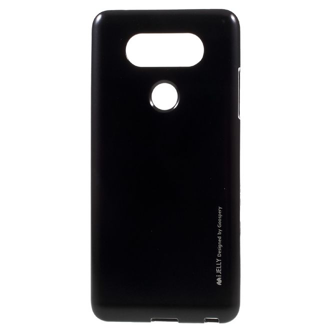 Goospery - Handy Hülle für LG Q6 / Q6 Plus - TPU Soft Case - i Jelly Metal Series - dark navy