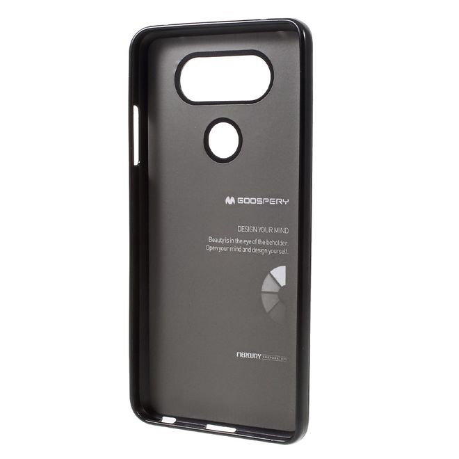 Goospery - Handy Hülle für LG Q6 / Q6 Plus - TPU Soft Case - i Jelly Metal Series - dark navy