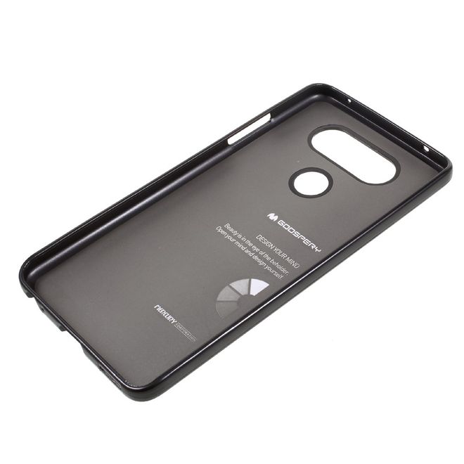 Goospery - Handy Hülle für LG Q6 / Q6 Plus - TPU Soft Case - i Jelly Metal Series - dark navy