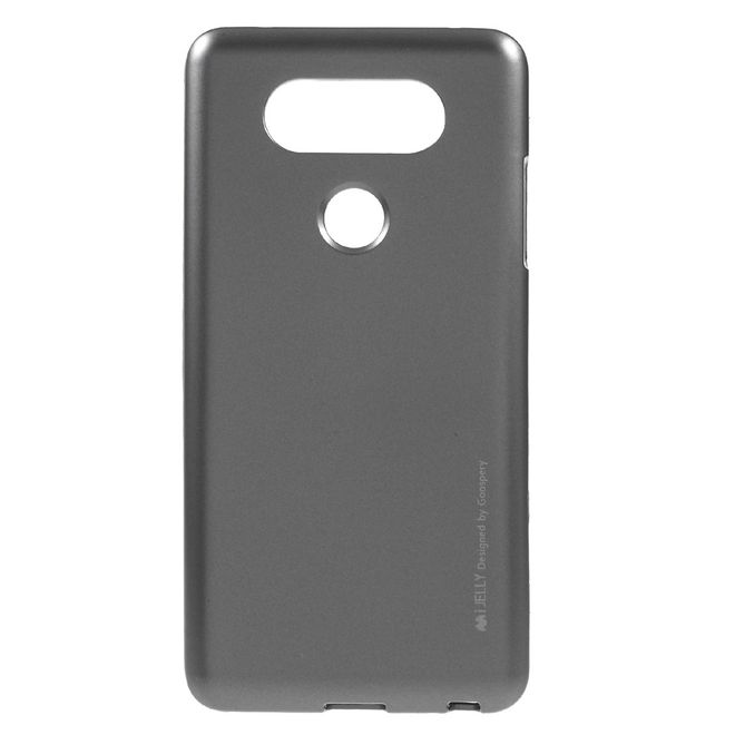 Goospery - Handy Hülle für LG Q6 / Q6 Plus - TPU Soft Case - i Jelly Metal Series - grau