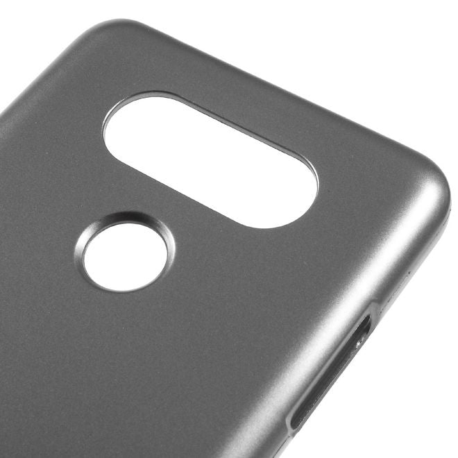 Goospery - Handy Hülle für LG Q6 / Q6 Plus - TPU Soft Case - i Jelly Metal Series - grau