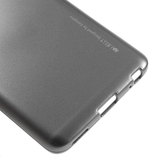 Goospery - Handy Hülle für LG Q6 / Q6 Plus - TPU Soft Case - i Jelly Metal Series - grau