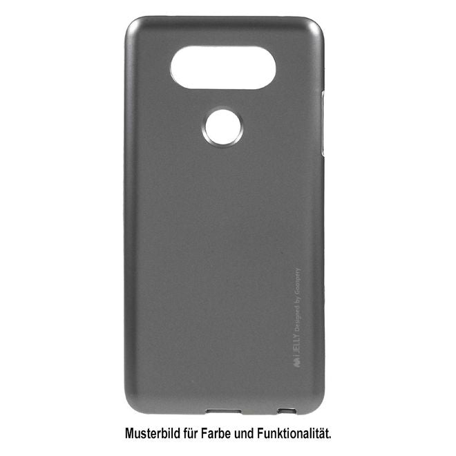 Goospery - Handy Hülle für LG Q6 / Q6 Plus - TPU Soft Case - i Jelly Metal Series - grau