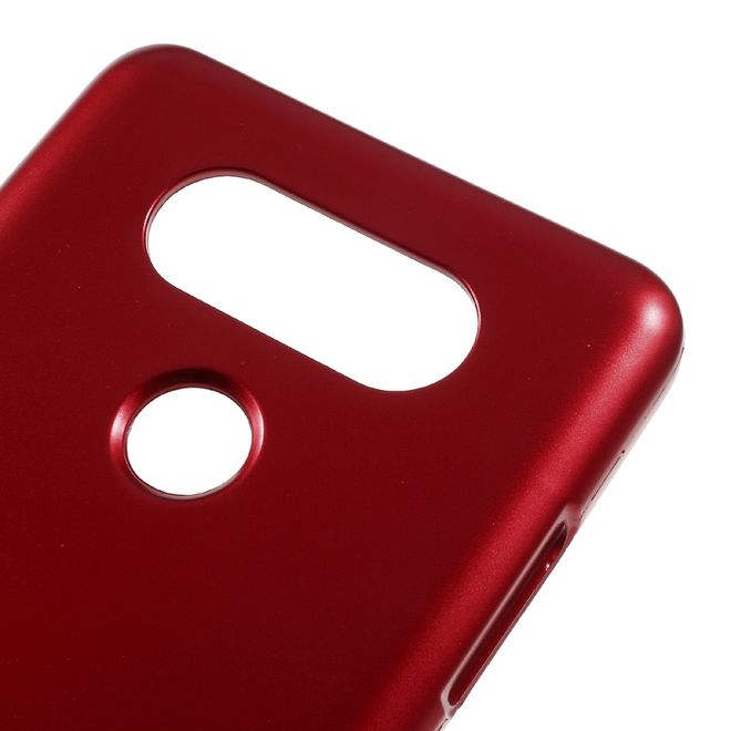 Goospery - Handy Hülle für LG Q6 / Q6 Plus - TPU Soft Case - i Jelly Metal Series - rot