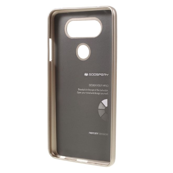 Goospery - Handy Hülle für LG Q6 / Q6 Plus - TPU Soft Case - i Jelly Metal Series - gold