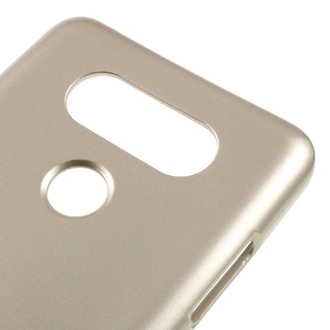Goospery - Handy Hülle für LG Q6 / Q6 Plus - TPU Soft Case - i Jelly Metal Series - gold