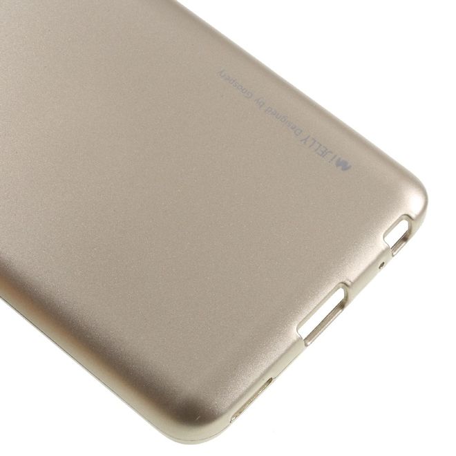 Goospery - Handy Hülle für LG Q6 / Q6 Plus - TPU Soft Case - i Jelly Metal Series - gold