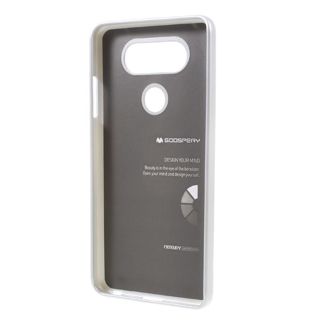 Goospery - Handy Hülle für LG Q6 / Q6 Plus - TPU Soft Case - i Jelly Metal Series - silber