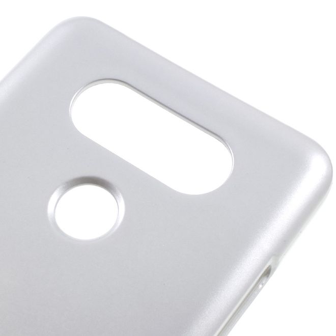 Goospery - Handy Hülle für LG Q6 / Q6 Plus - TPU Soft Case - i Jelly Metal Series - silber