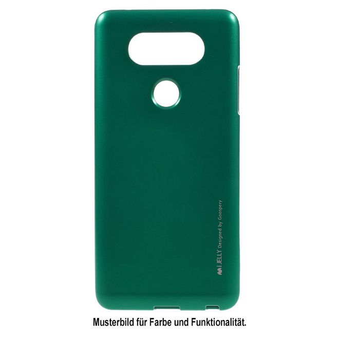 Goospery - Handy Hülle für LG Q6 / Q6 Plus - TPU Soft Case - i Jelly Metal Series - grün