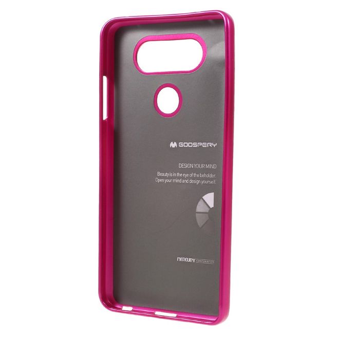 Goospery - Handy Hülle für LG Q6 / Q6 Plus - TPU Soft Case - i Jelly Metal Series - rosa