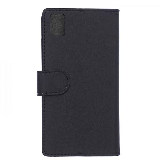 Huawei Honor 7i Klassisches Leder Case mit Standfunktion und Kreditkartenslots - schwarz