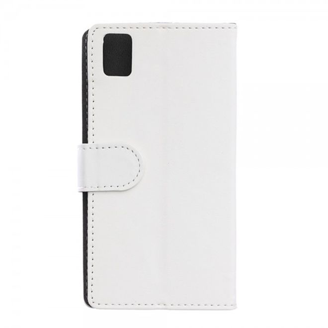 Huawei Honor 7i Klassisches Leder Case mit Standfunktion und Kreditkartenslots - weiss